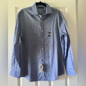 NWT- Tommy Hilfiger Men's Blue Casual Shirt